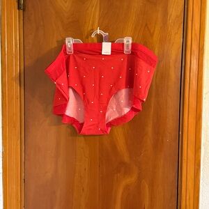 Auden Women’s  Red with White Hearts Underwear Size 4X